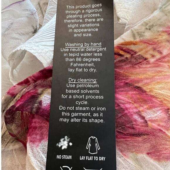 New Komarov Sleeveless Dress in Cream w/Pink Purple Floral Print Size Small/Med - Picture 9 of 10